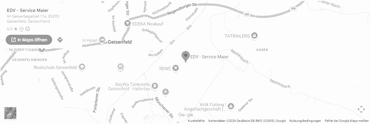 Kartenvorschau des Standorts von EDV-Service Maier in Geisenfeld